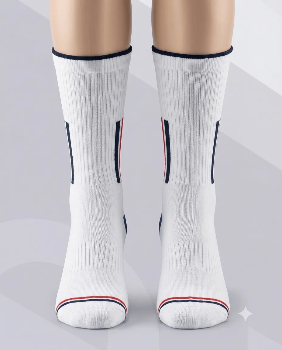 Tricolor Crew Sock