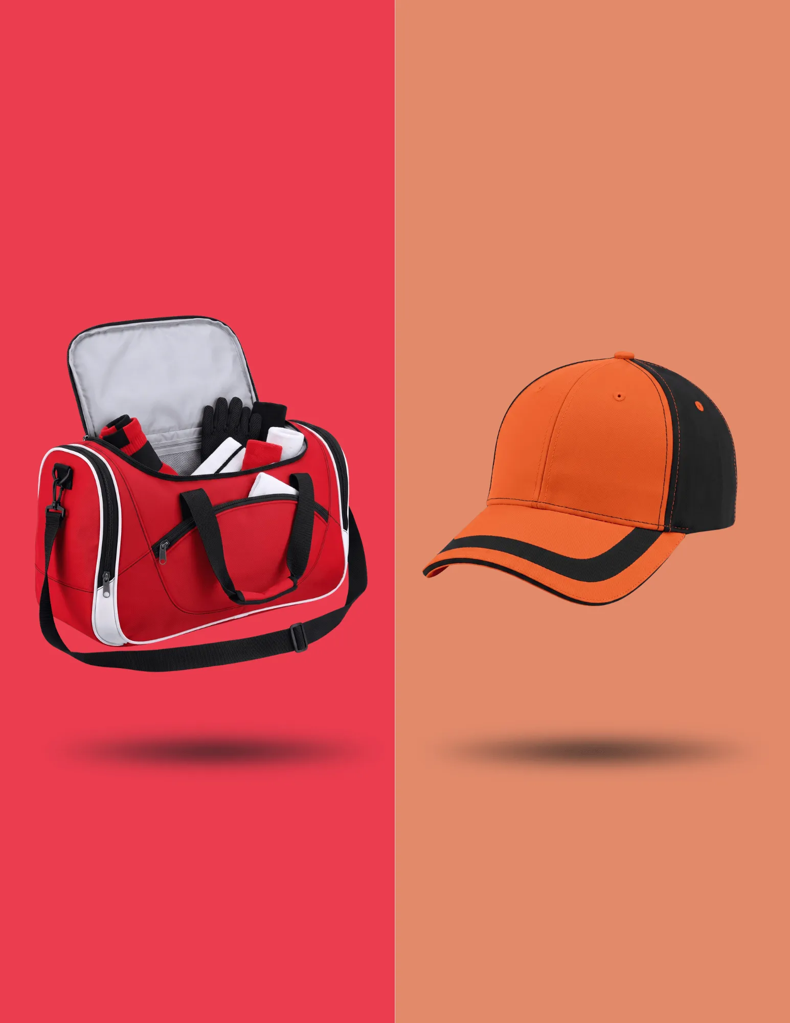 custom team accessories: socks, caps and bags