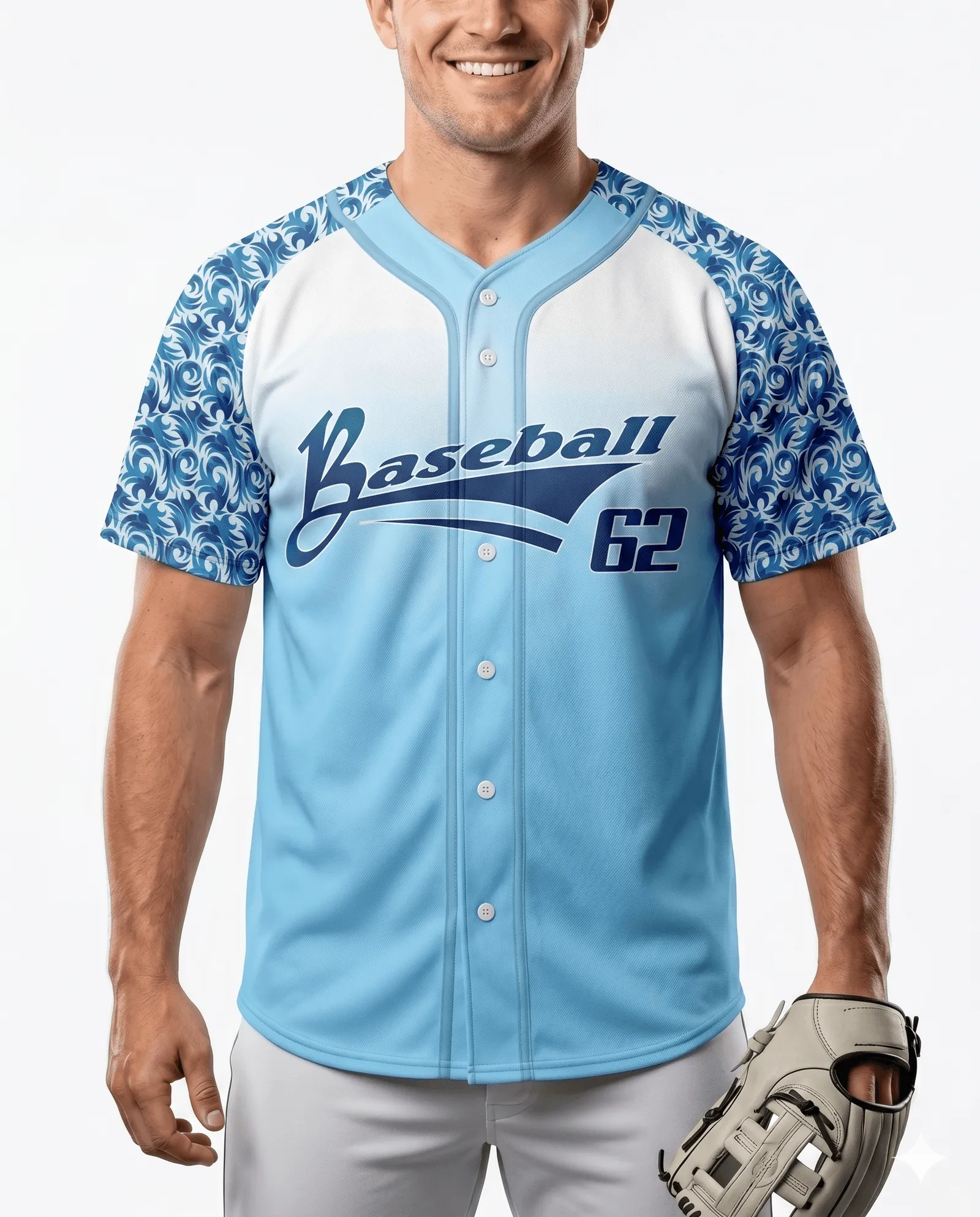 Men's Baseball Azure Bloom Jersey