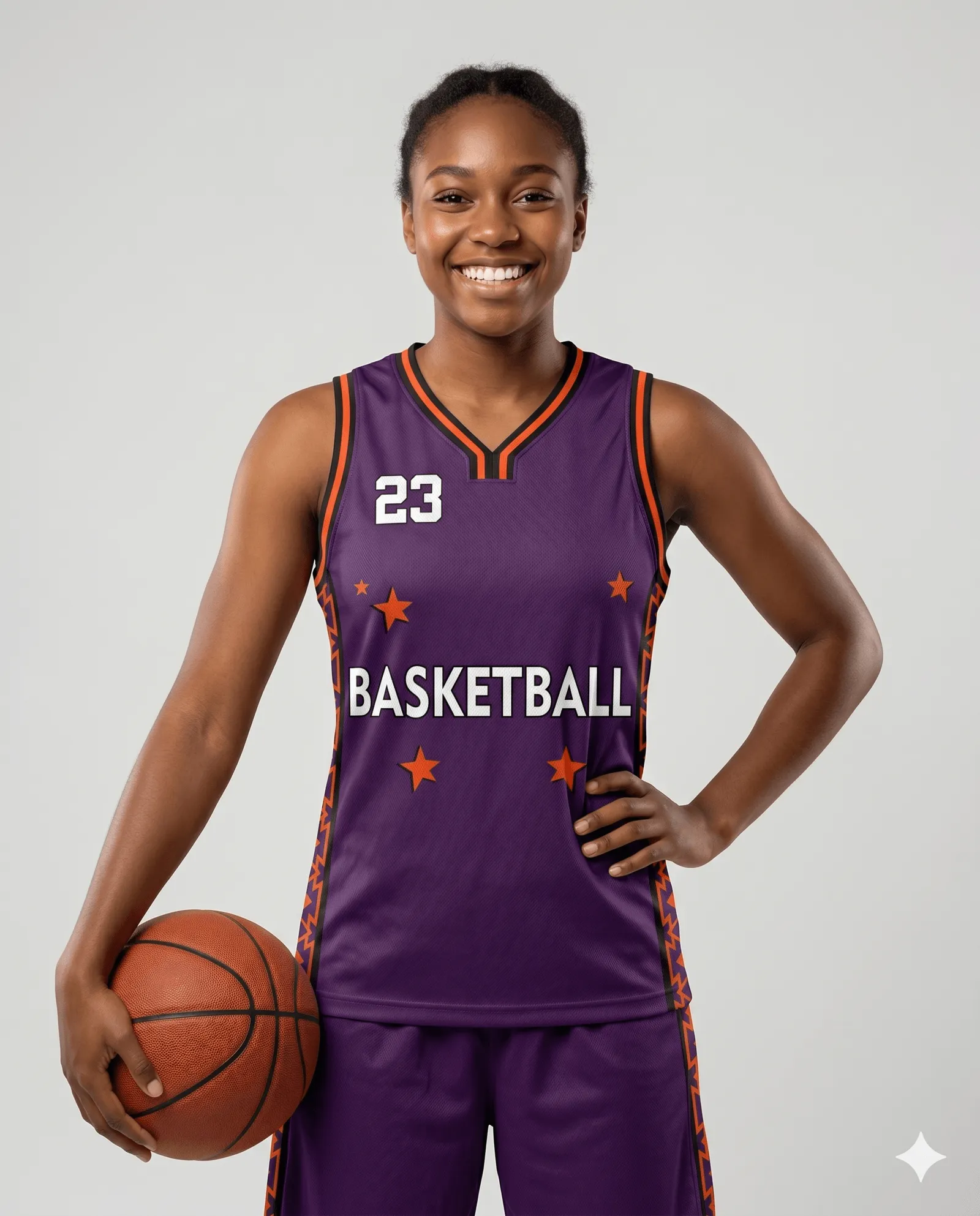 Women's Cosmic Star Flame Basketball Jersey