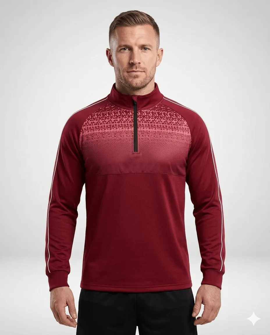Crimson Quarter Zip Men Coach Jacket