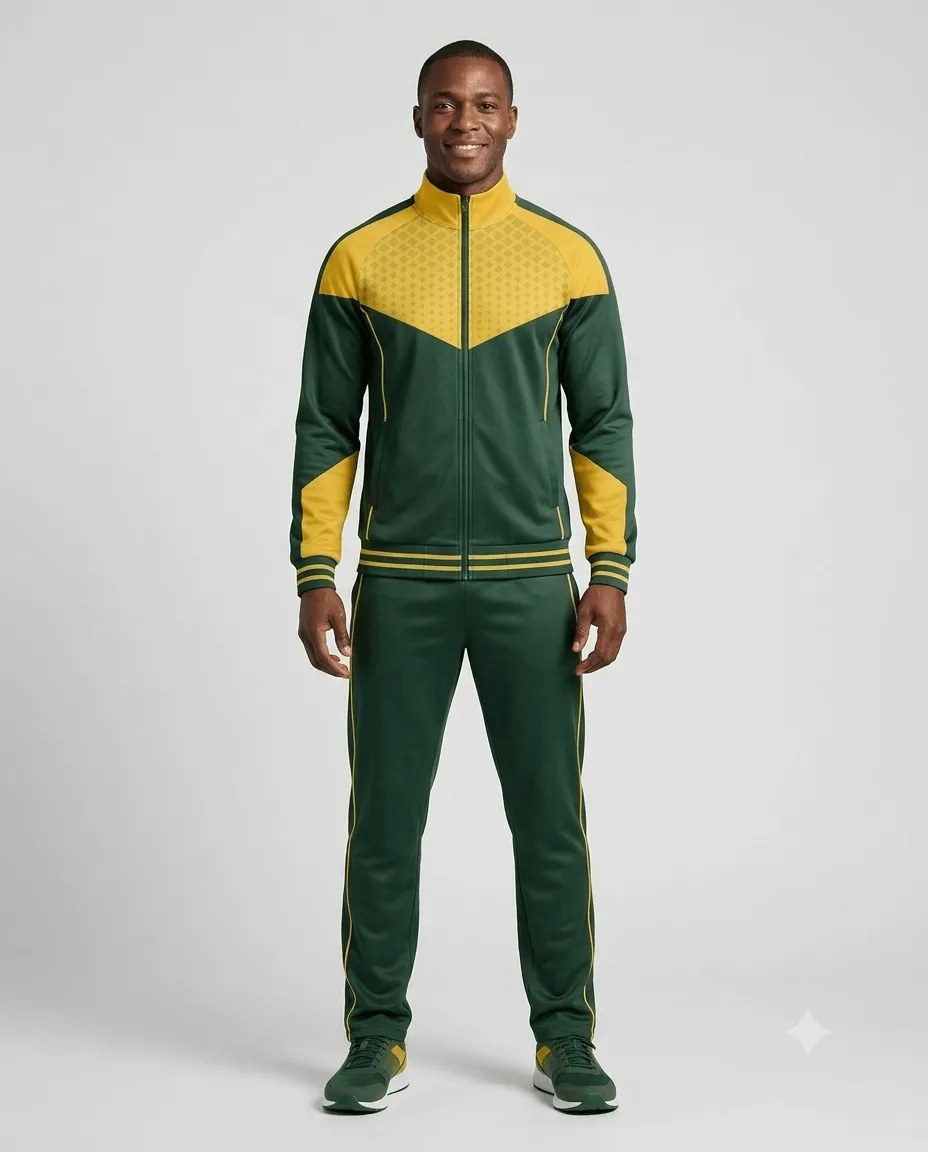 Forest Chevron Men Coach Tracksuit Set