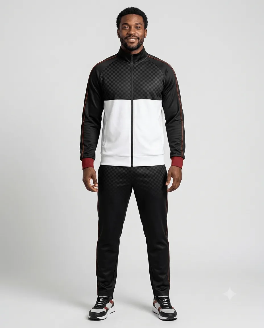 Onyx White Men Coach Tracksuit Set