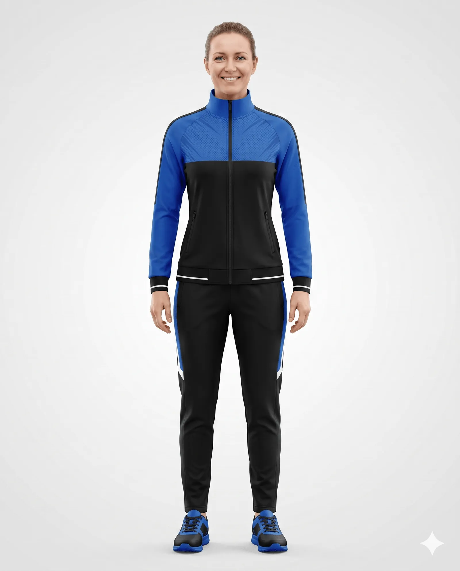 Azure Black Women Coach Tracksuit Set