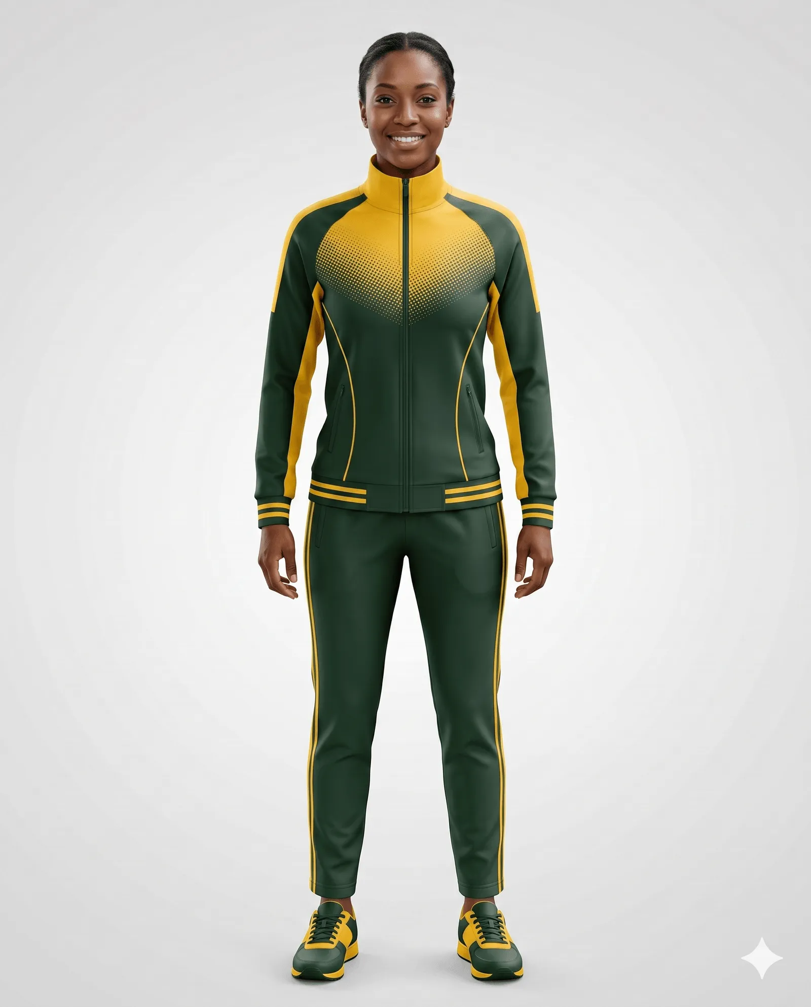 Forest Chevron Women Coach Tracksuit Set