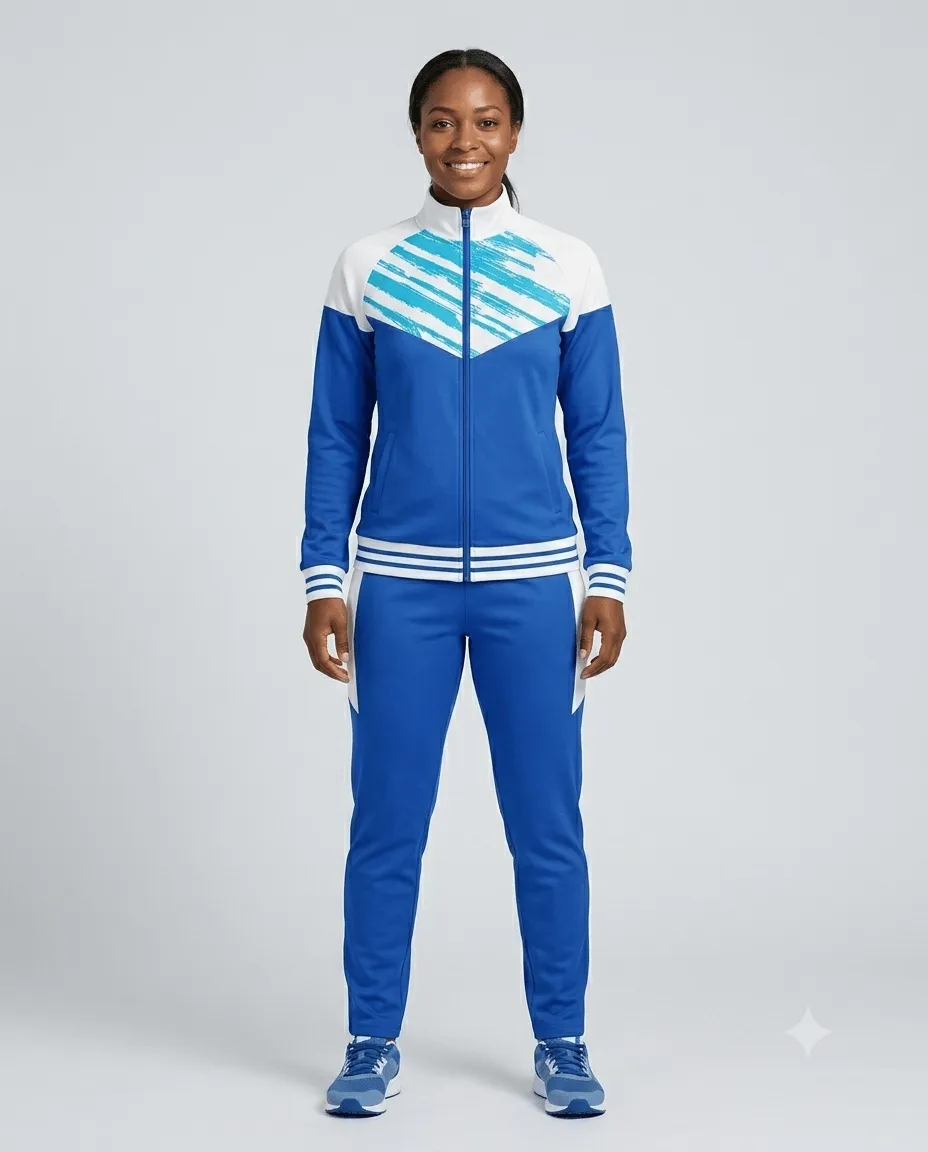 Sky Brushstroke Women Coach Tracksuit Set