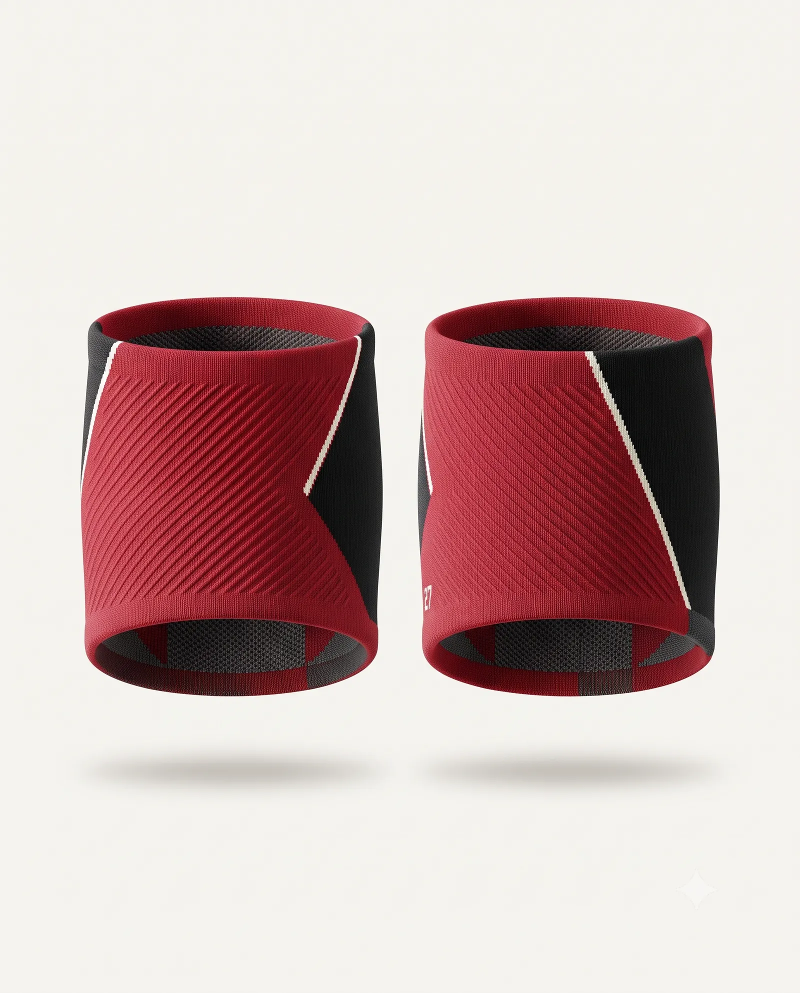Deep Athletic Crimson Red Flag Football Wristband