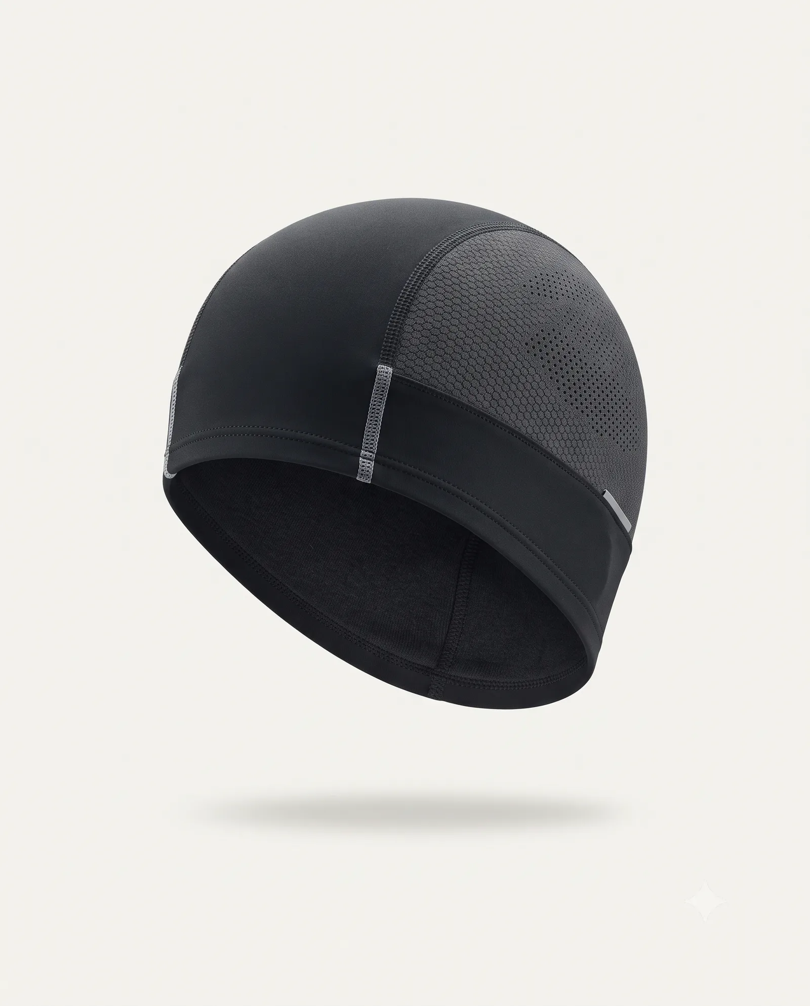 Deep Matte Black Flag Football Skull Cap