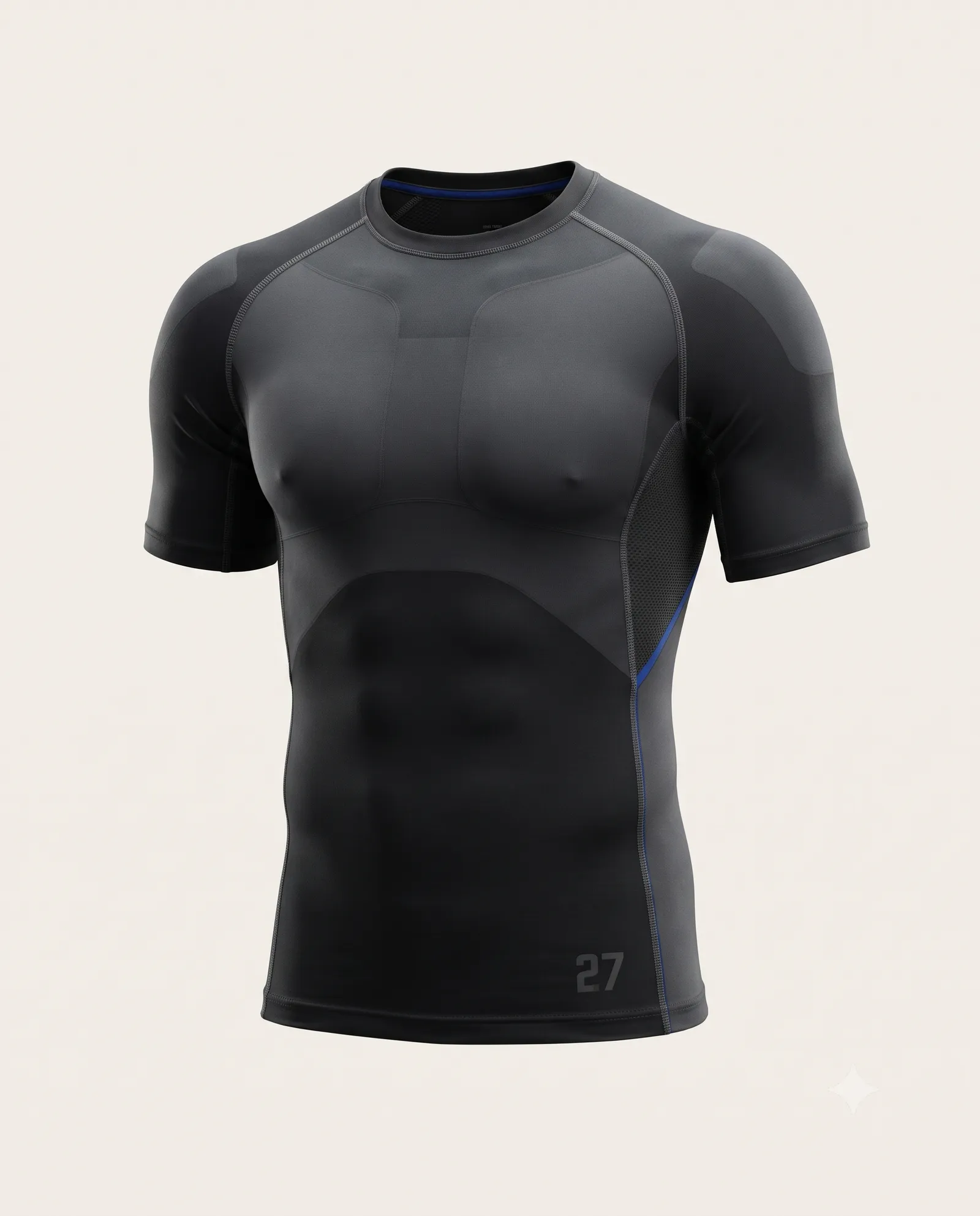 Mens Second Skin Short Sleeve Flag Football Compression Tshirt