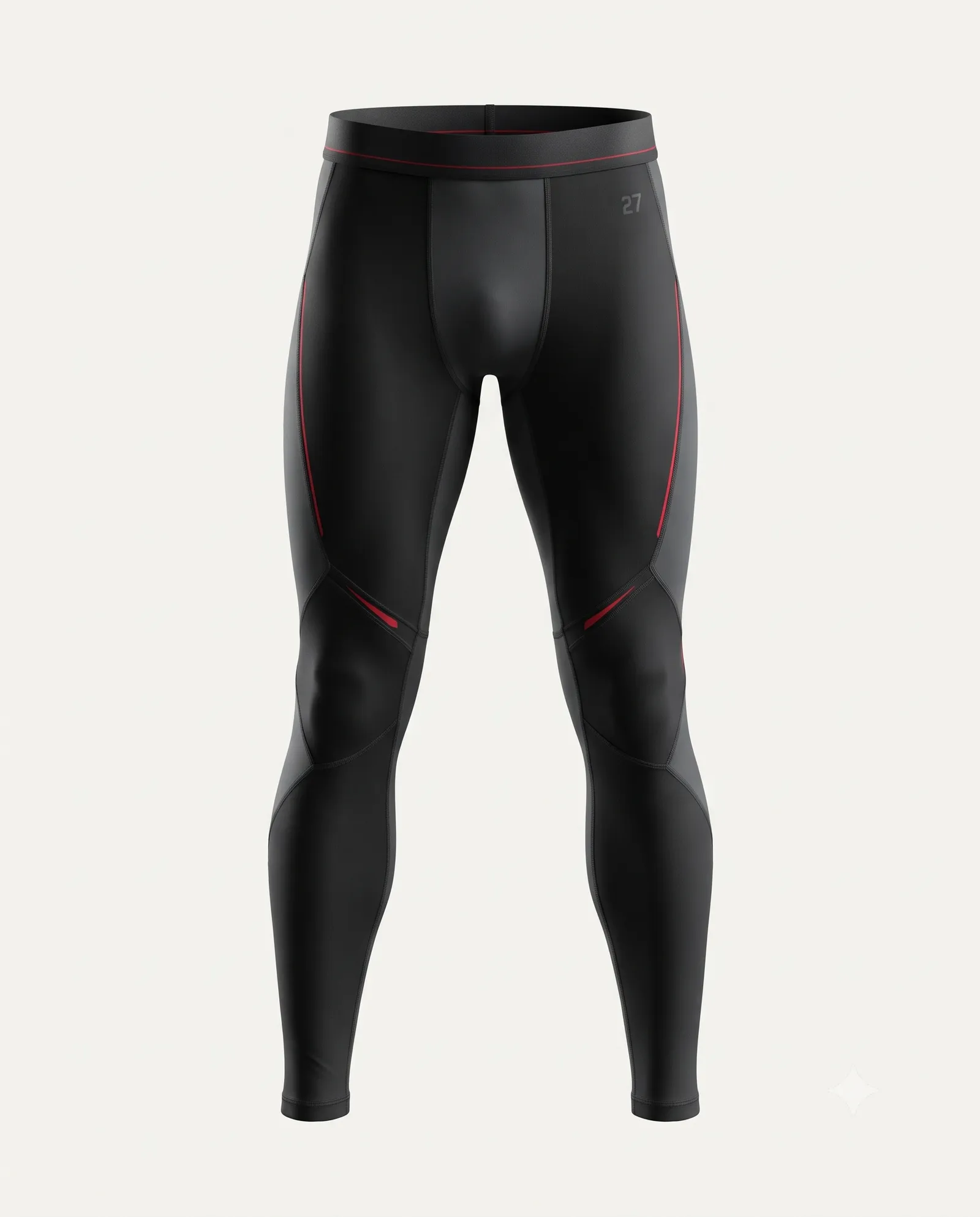 Mens Kinetic Lock Full Length Flag Football Compression Tights