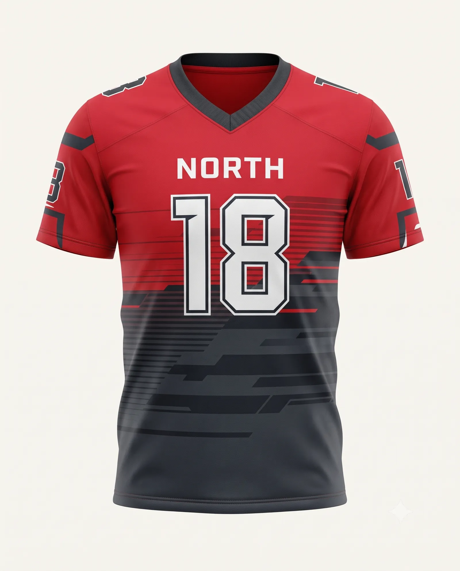 Flag Football Mens Scarlet Shadow Flag Football Short Sleeve Jersey