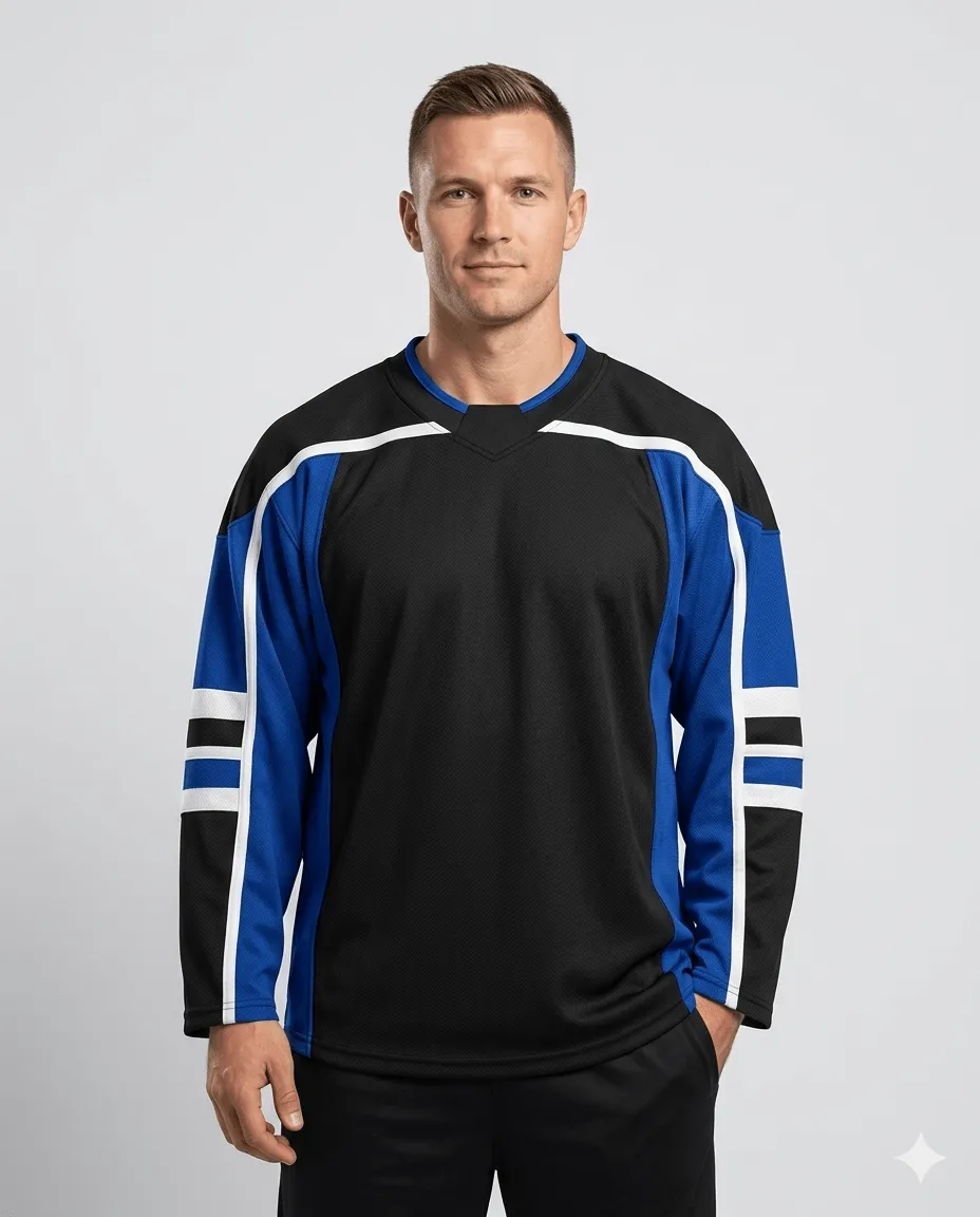 Blue-Black Hockey Jersey