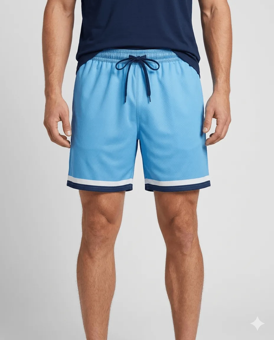 Hockey Blue-Navy Blue Hockey Shorts
