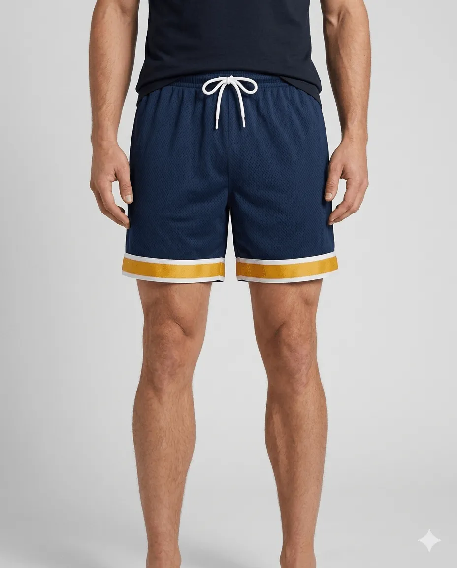 Hockey Blue-Yellow Hockey Shorts