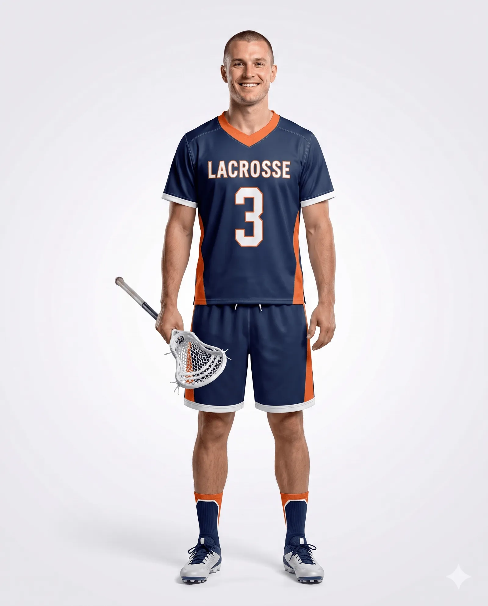 Men's Navy Blaze Lacrosse Training Set