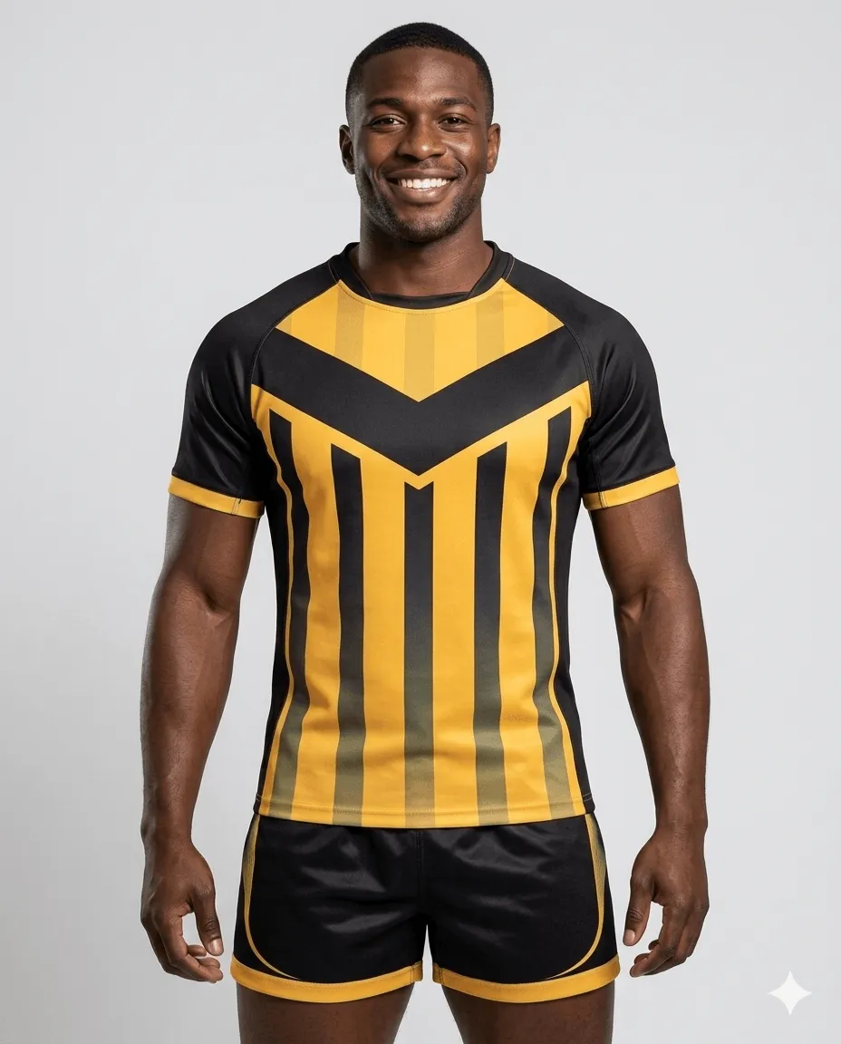 Men's Golden Arrow Rugby Game Uniform Set