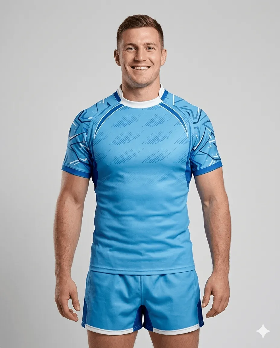 Men's Sky Bolt Rugby Game Uniform Set