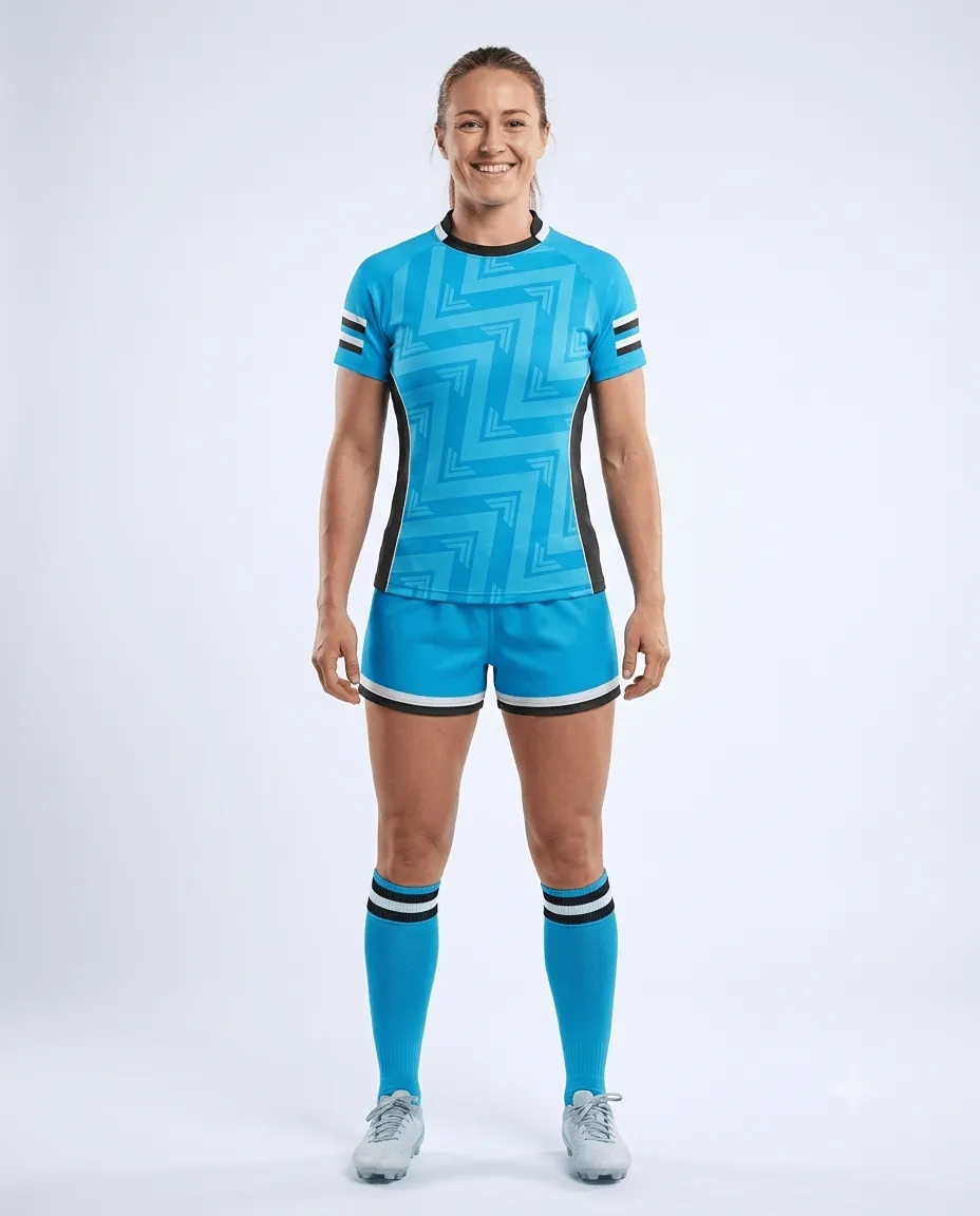 Women's Azure Arrow Rugby Game Uniform Set