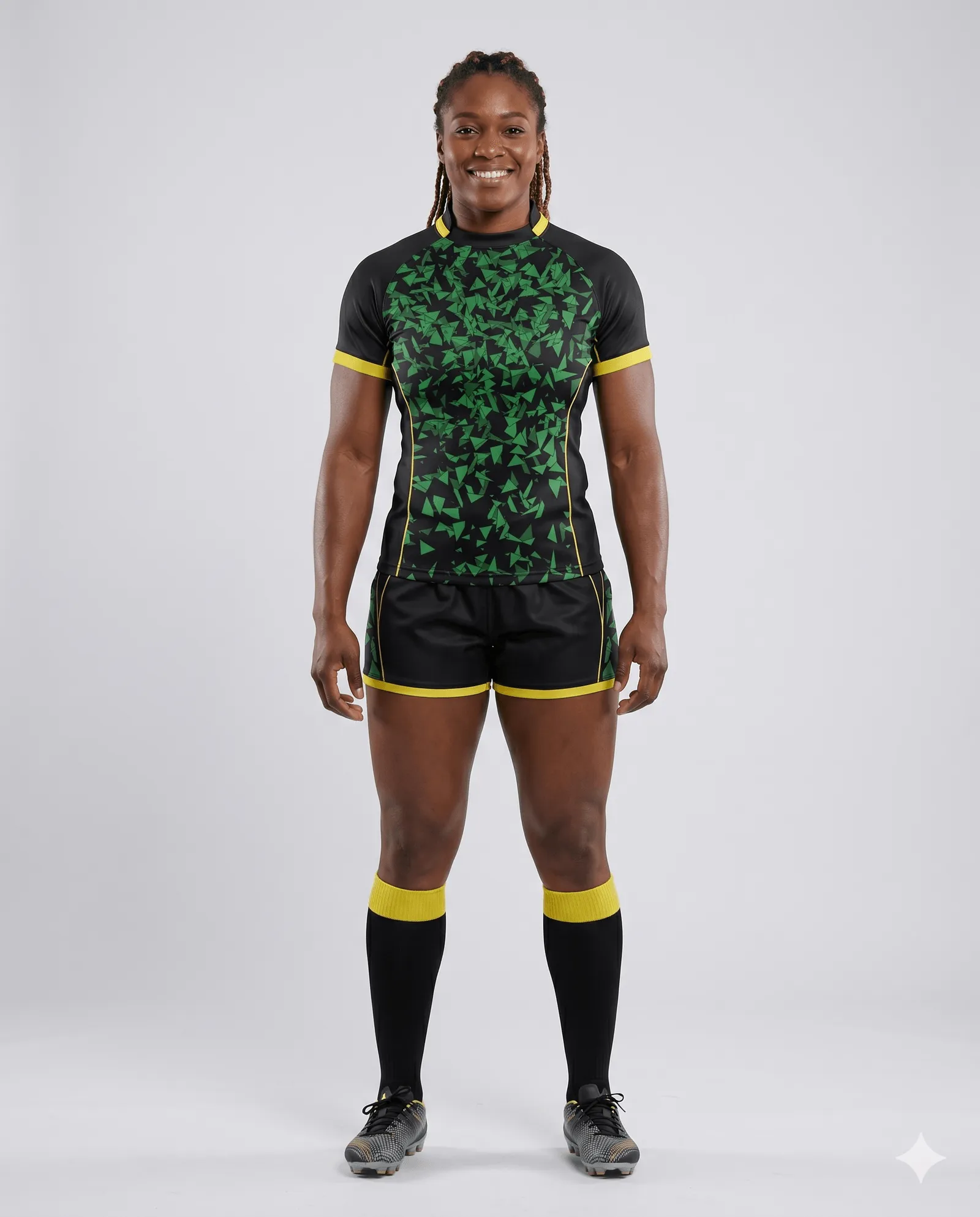 Women's Jade Shatter Rugby Game Uniform Set