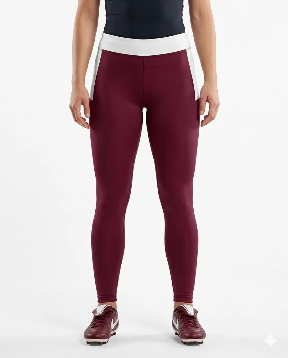 Maroon Crest Women's Compression Training Leggings