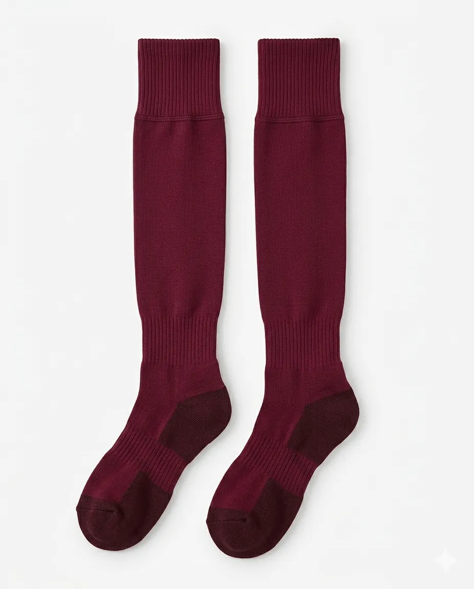 Maroon Pro Knee-High Soccer Socks