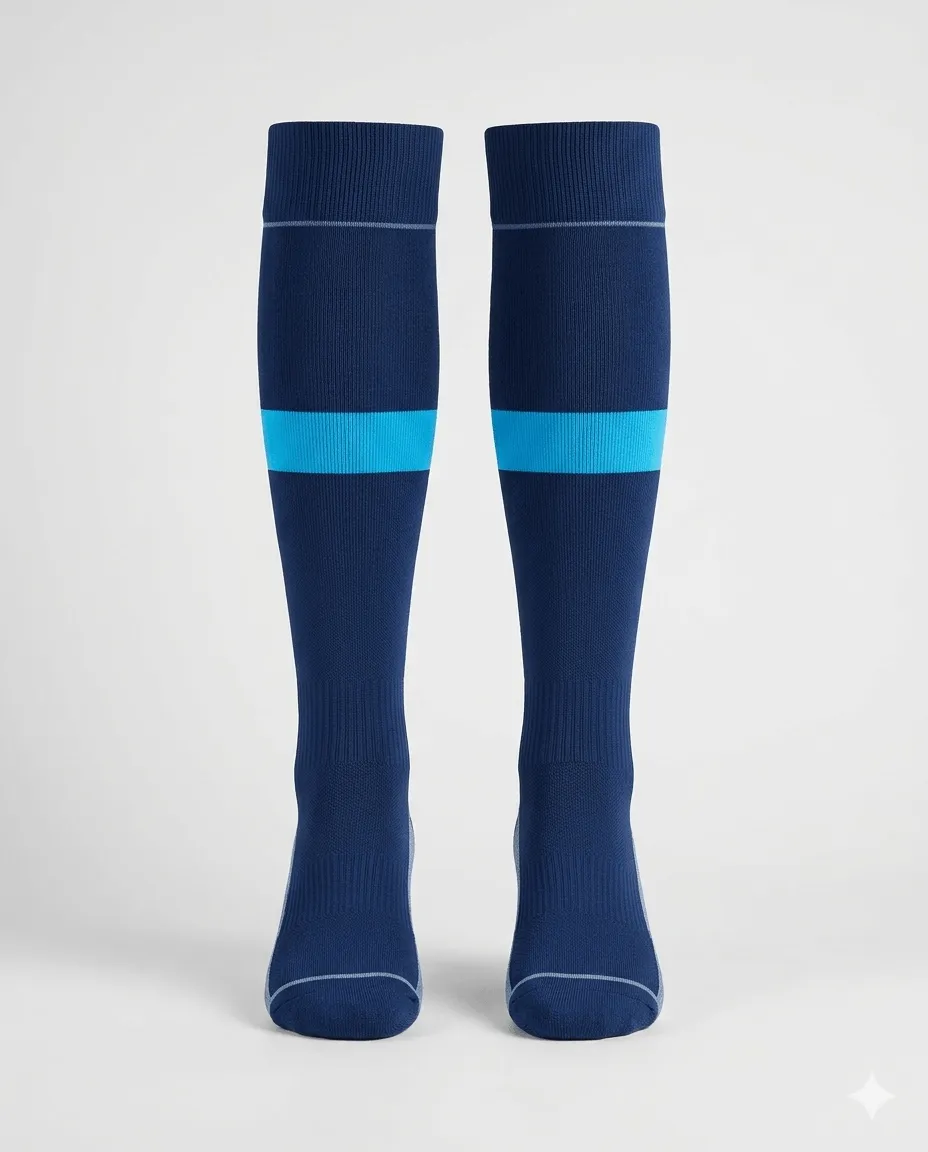 Navy Stripe Knee-High Soccer Socks
