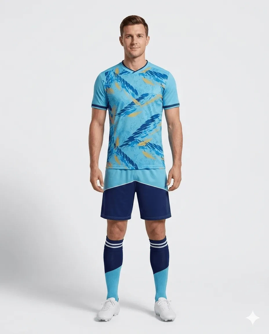 Aqua Frost Men Soccer Uniform