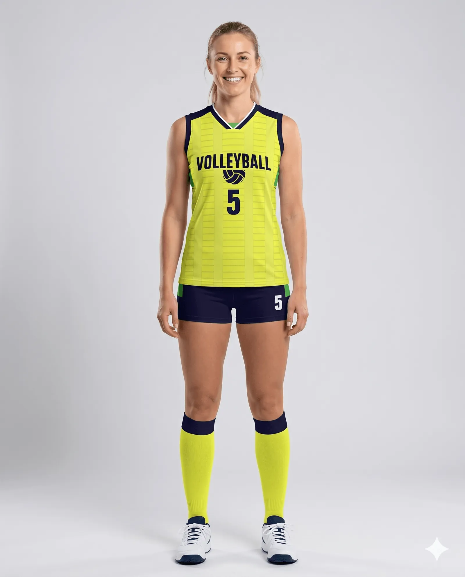 Women's Volleyball Electric Lime Rally Set