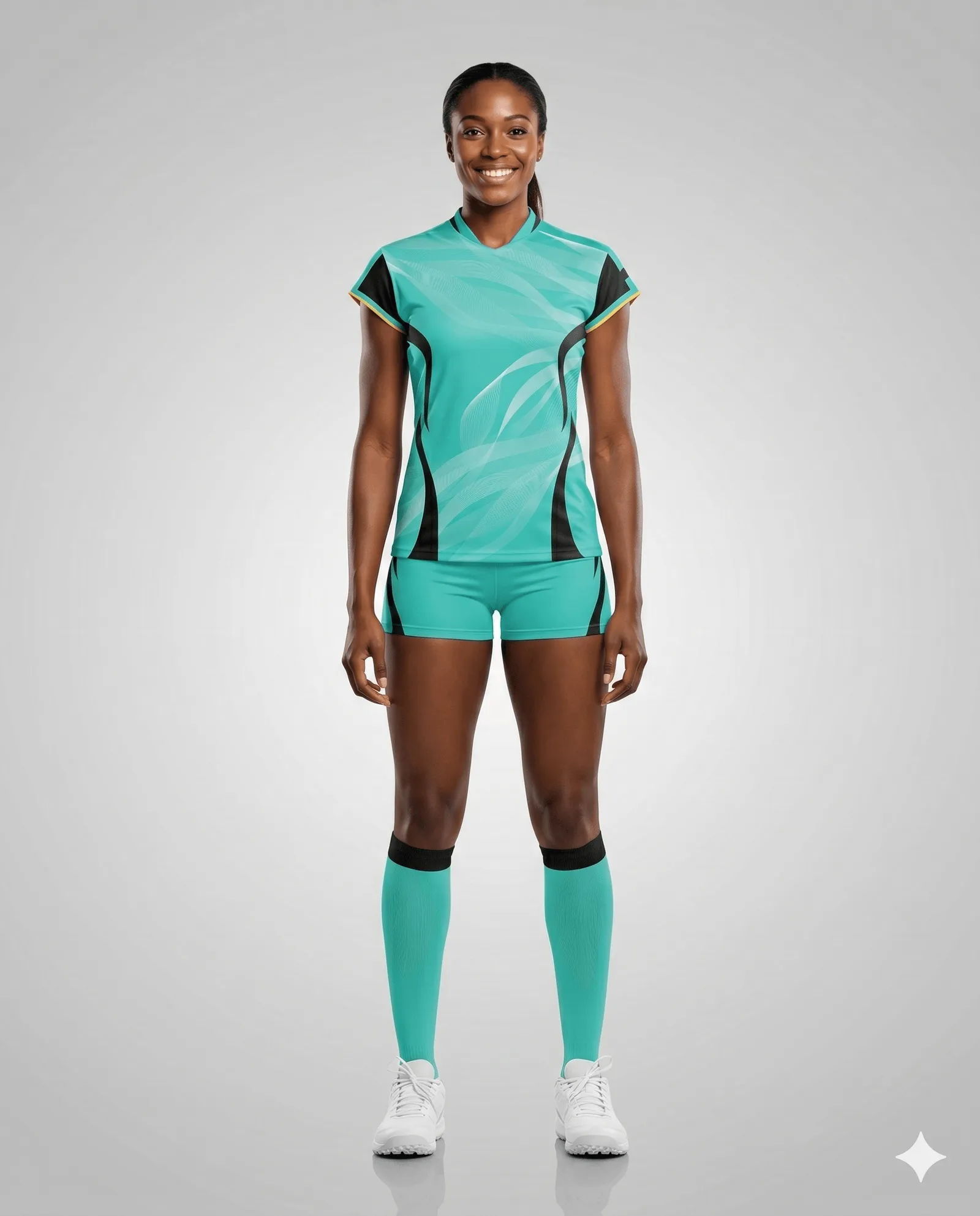 Women's Volleyball Mint Feather Flow Set