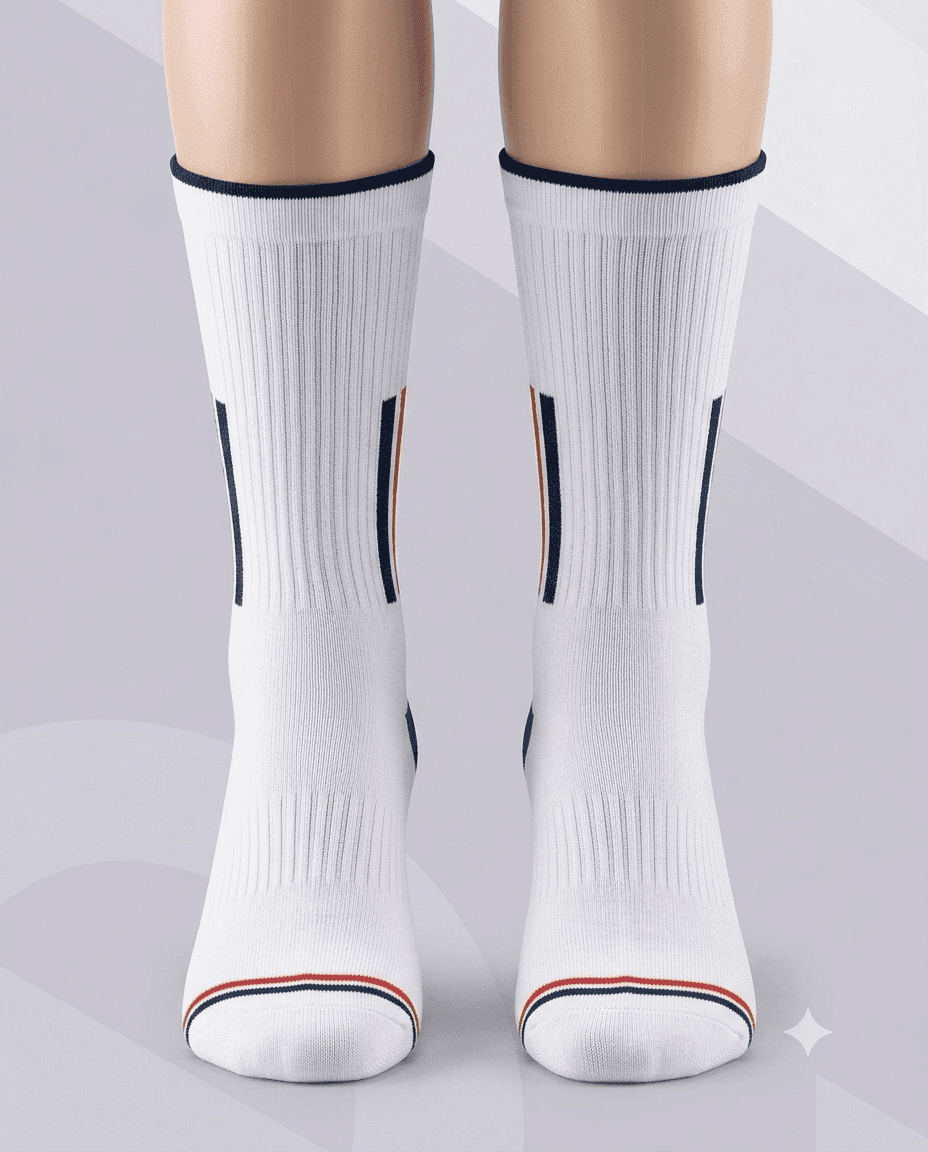 Tricolor Crew Sock