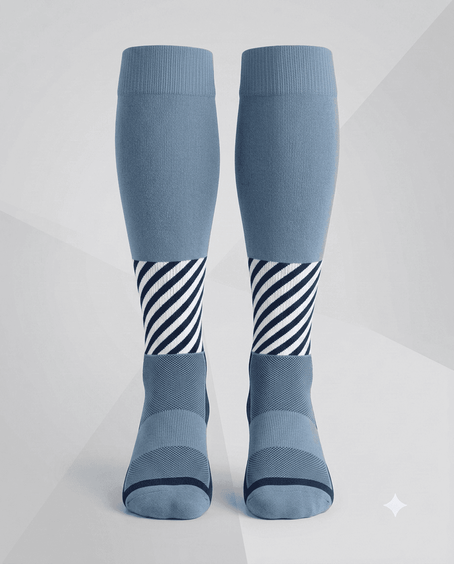 Slate Diagonal Knee Sock