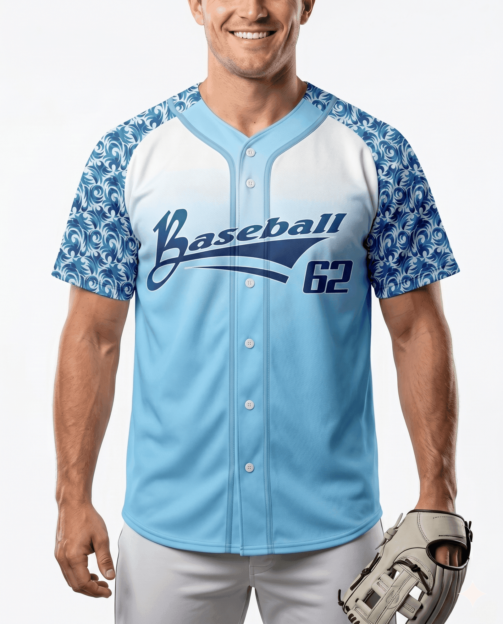 Men's Baseball Azure Bloom Jersey