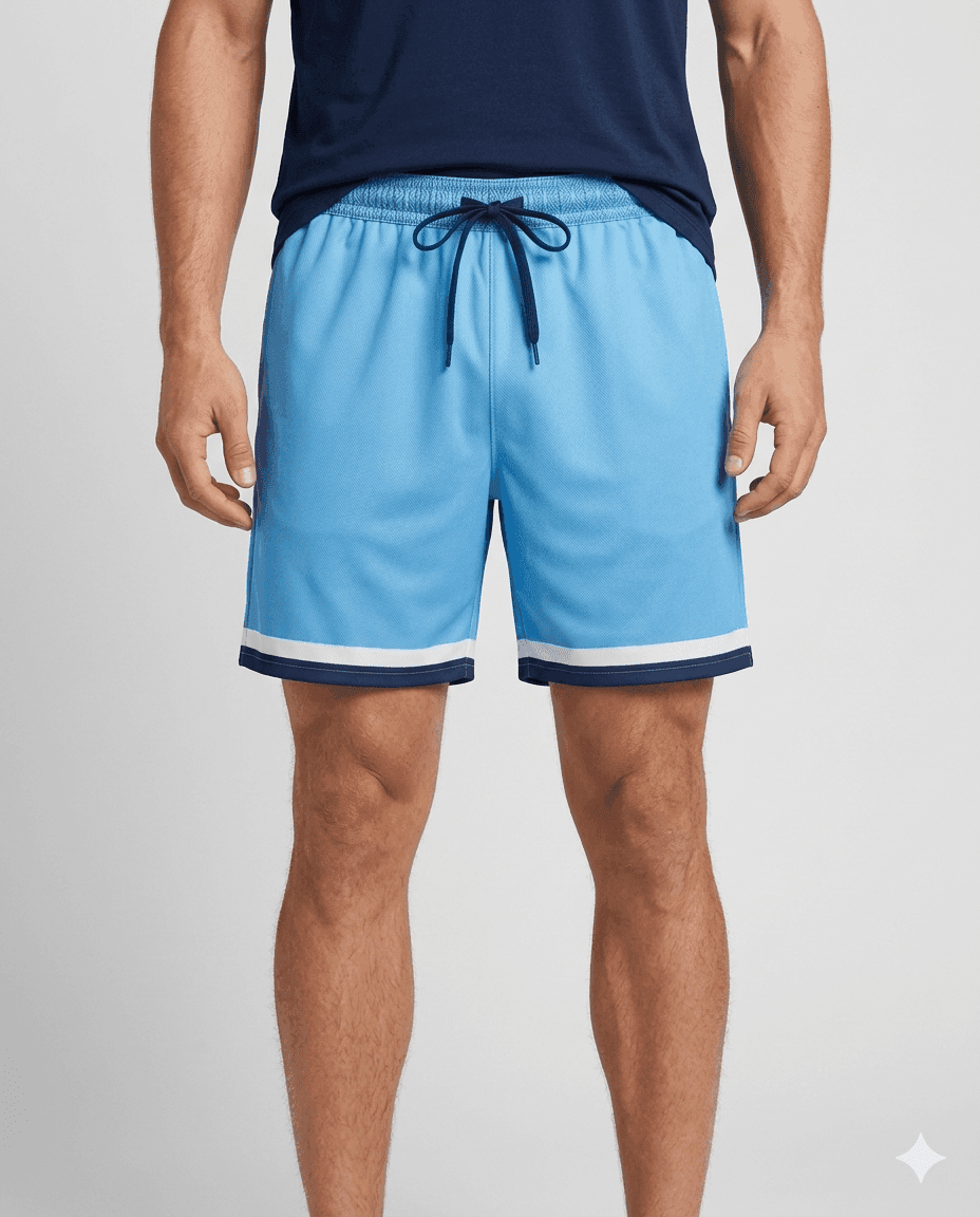 Blue-Navy Blue Hockey Shorts