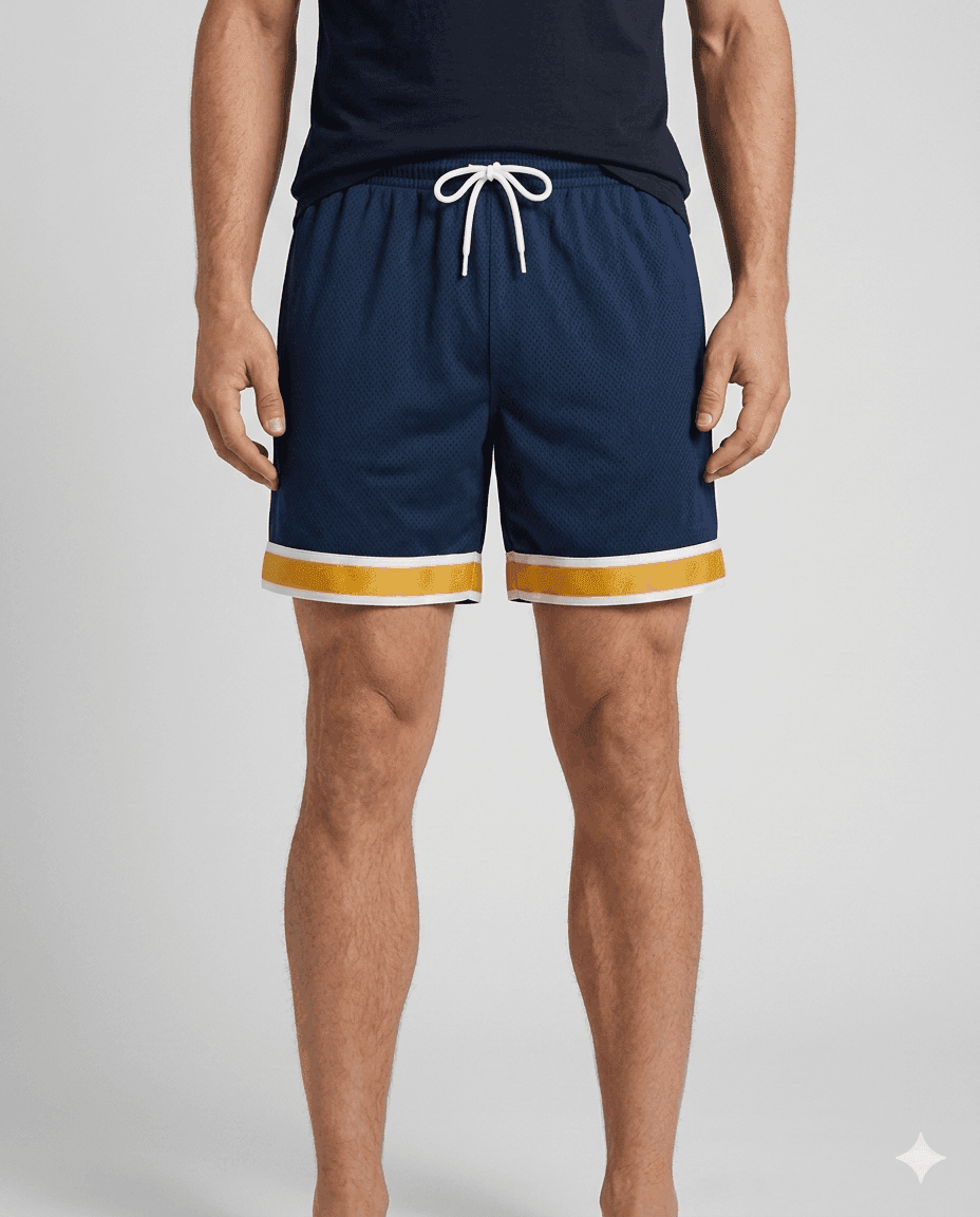 Blue-Yellow Hockey Shorts