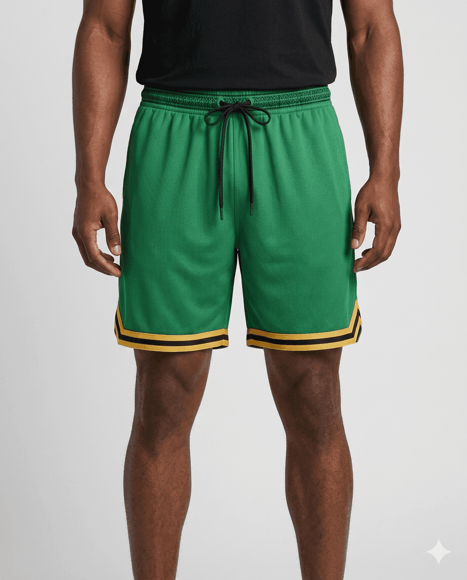 Green-Black Hockey Shorts