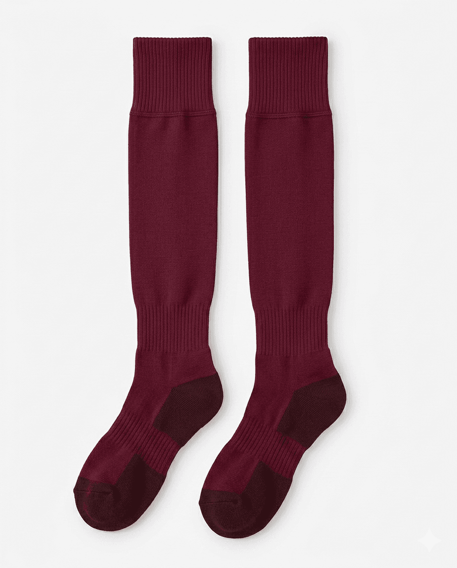 Maroon Pro Knee-High Soccer Socks