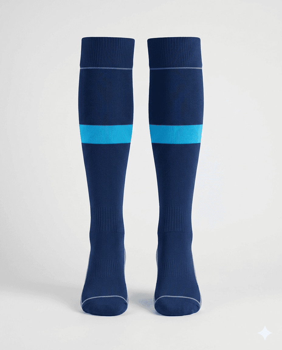 Navy Stripe Knee-High Soccer Socks