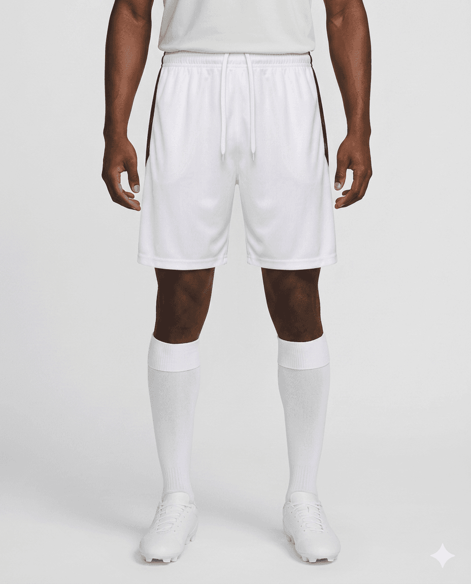 Mens White Classic Navy Trim Shorts