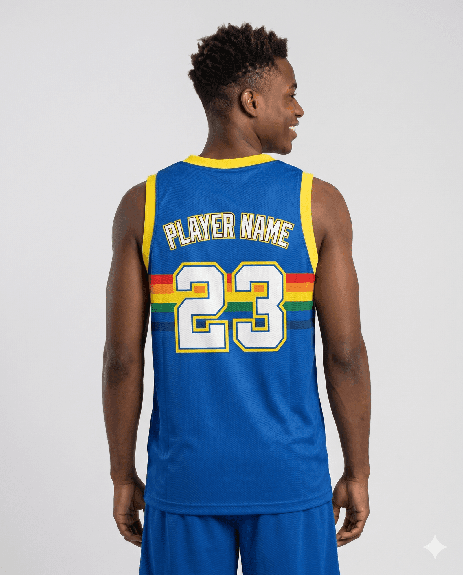 Basketball Men's Rainbow Flame Blaze Basketball Jersey