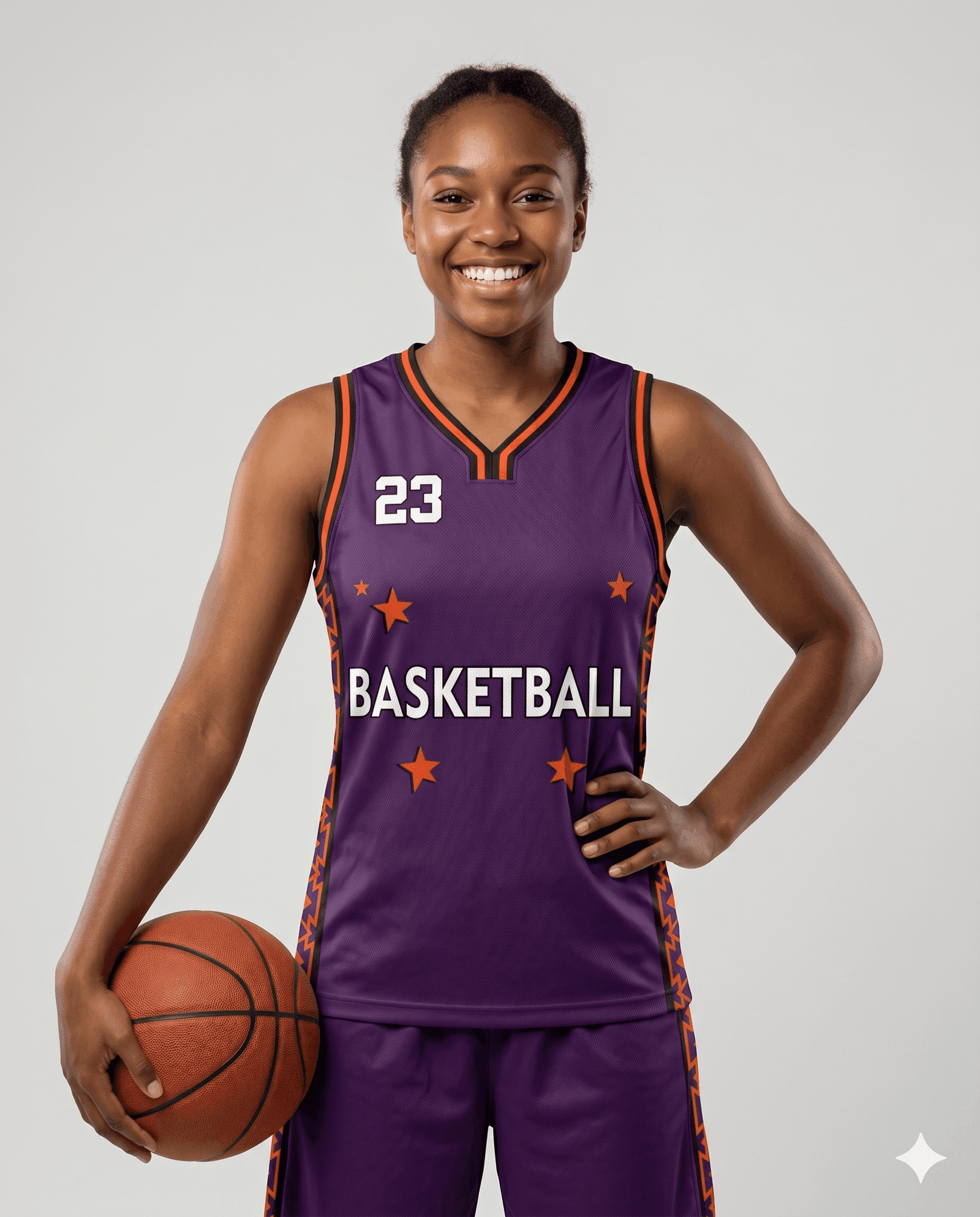 Basketball Women's Cosmic Star Flame Basketball Jersey