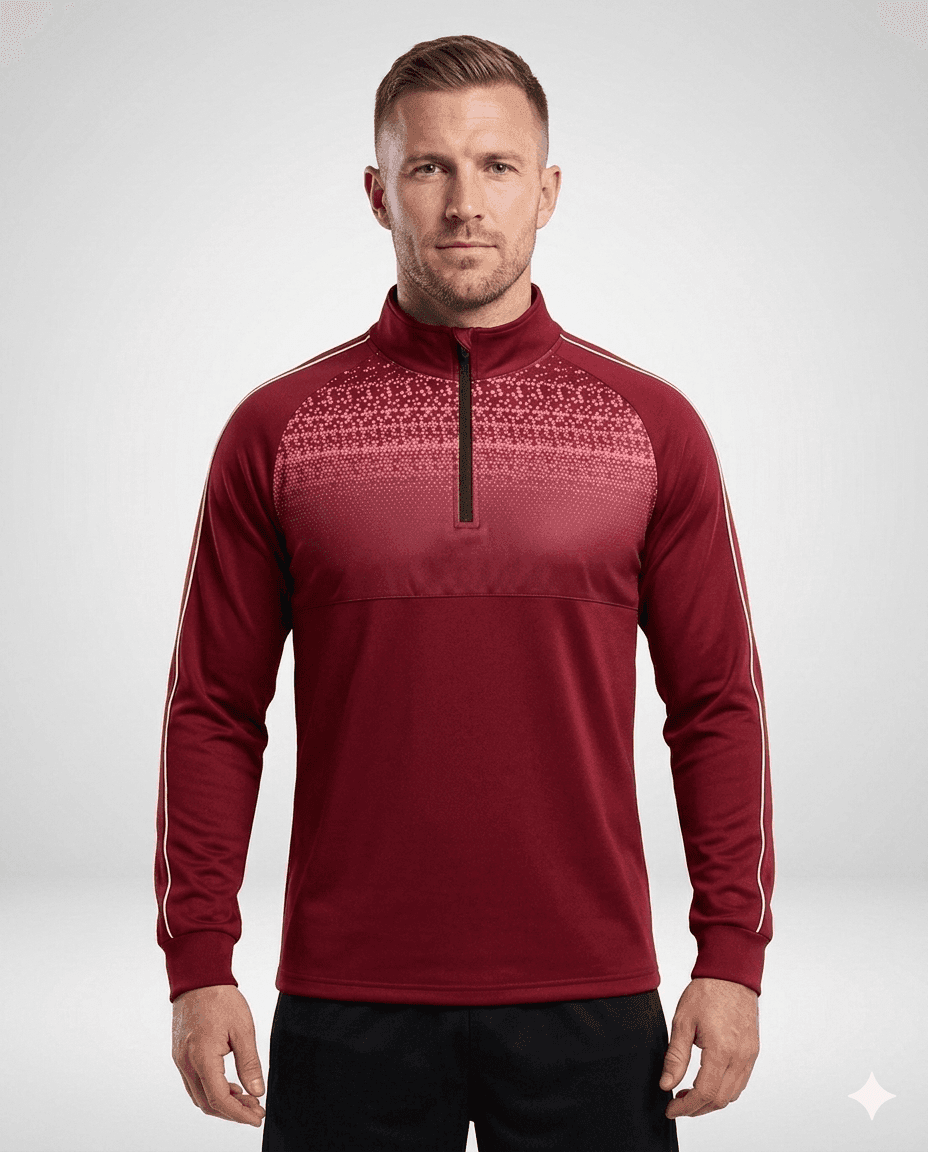 Coach Gear Crimson Quarter Zip Men Coach Jacket