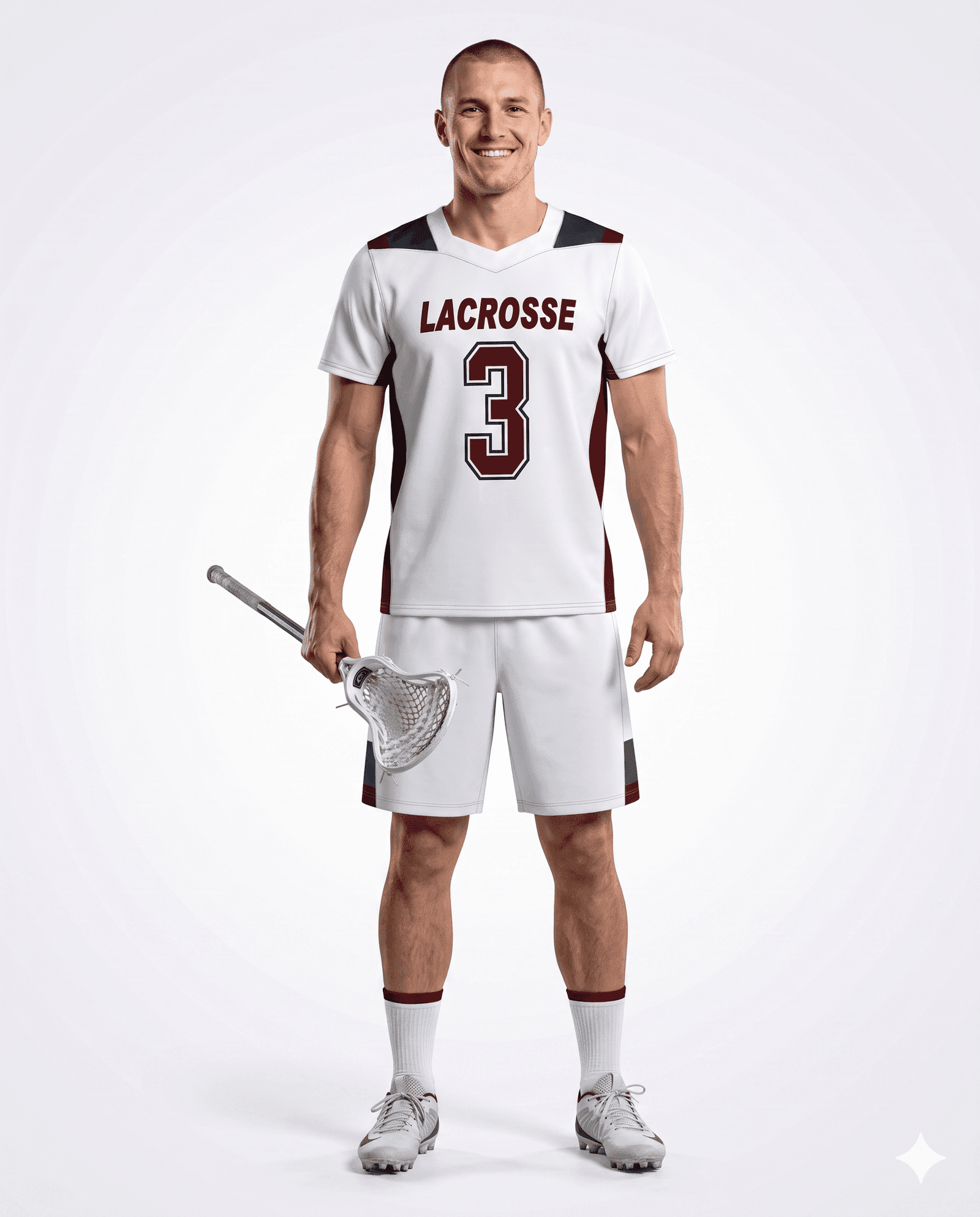 Lacrosse Men's Maroon Edge Lacrosse Training Set