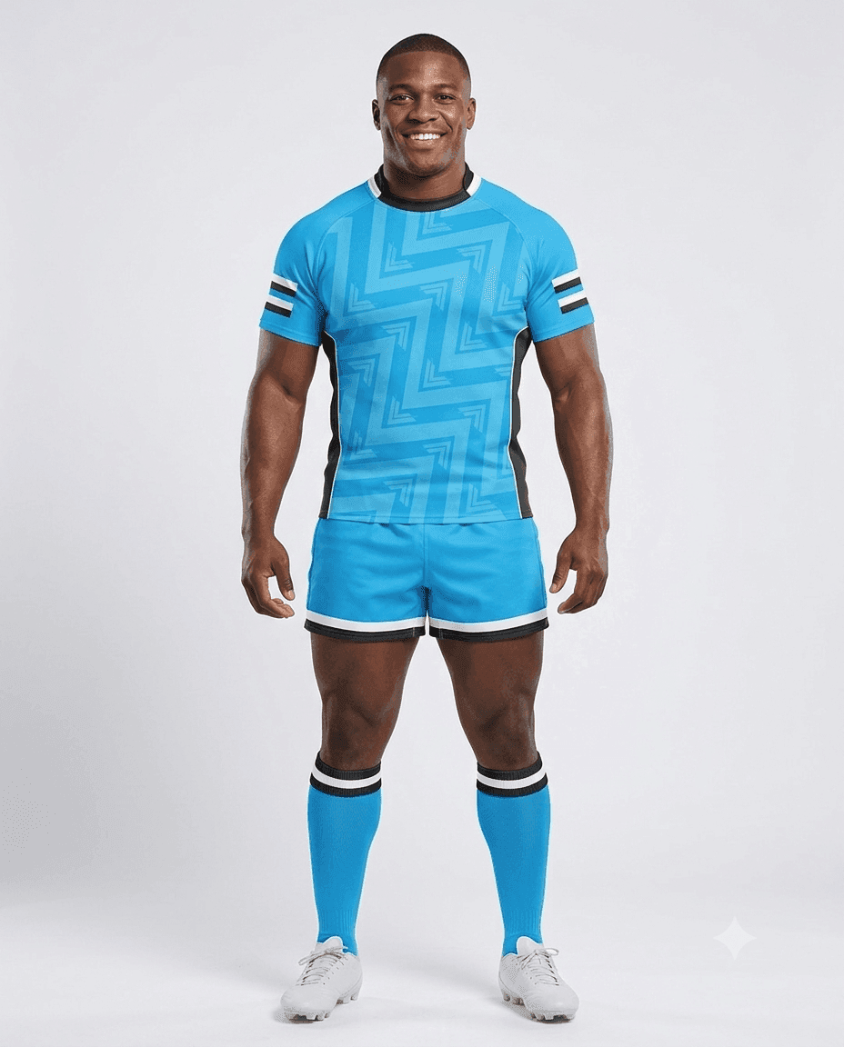 Rugby Men's Azure Arrow Rugby Game Uniform Set