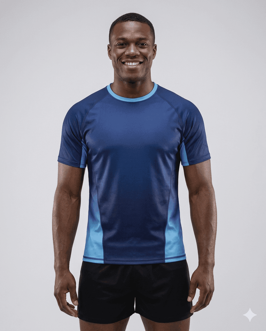 Rugby Men's Azure Split Rugby Game Uniform Set