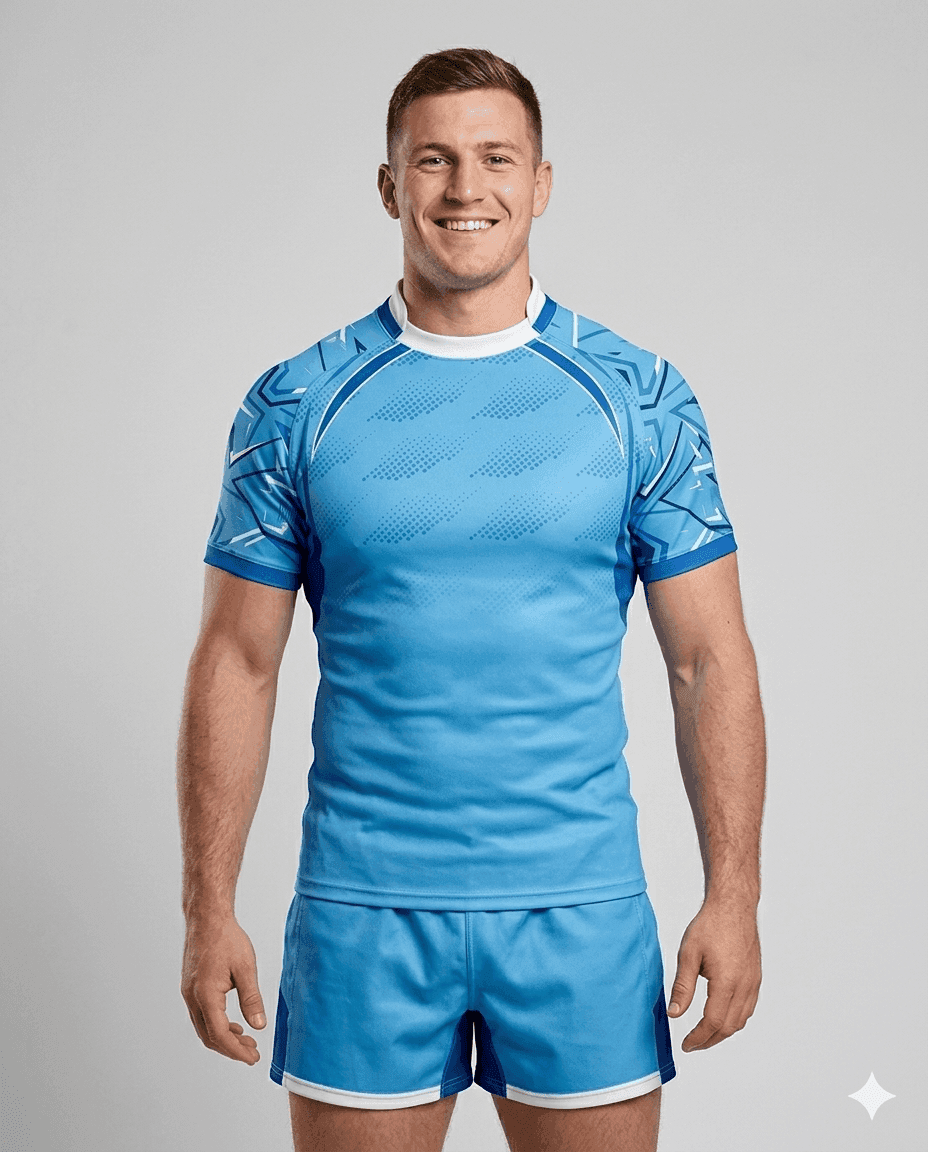 Rugby Men's Sky Bolt Rugby Game Uniform Set
