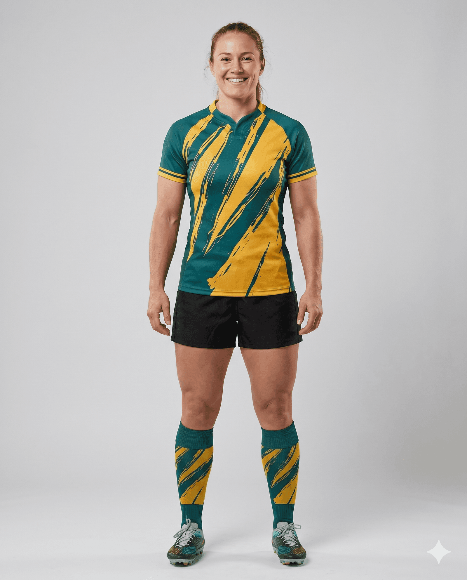 Rugby Women's Emerald Slash Rugby Game Uniform Set